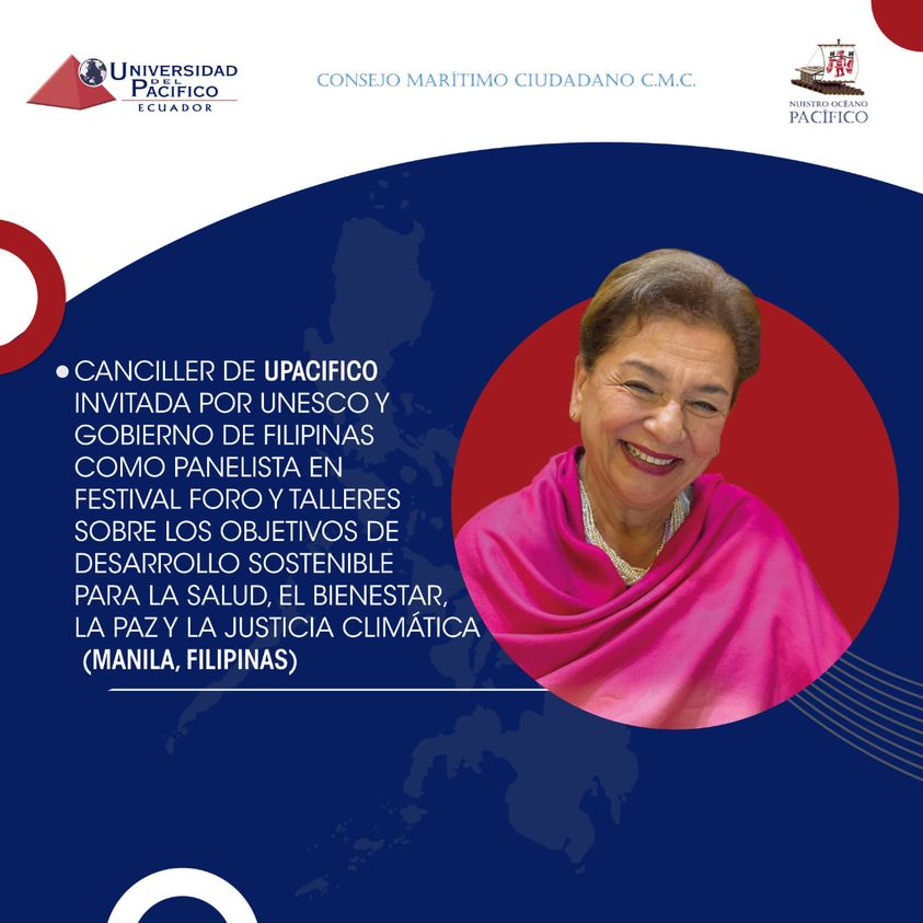 volante noticia Canciller Sonia Roca invitada por UNESCO Foro ODS Filipinas